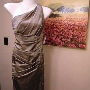 NWT -$139! David's Bridal -Fun Party Dress- Silver